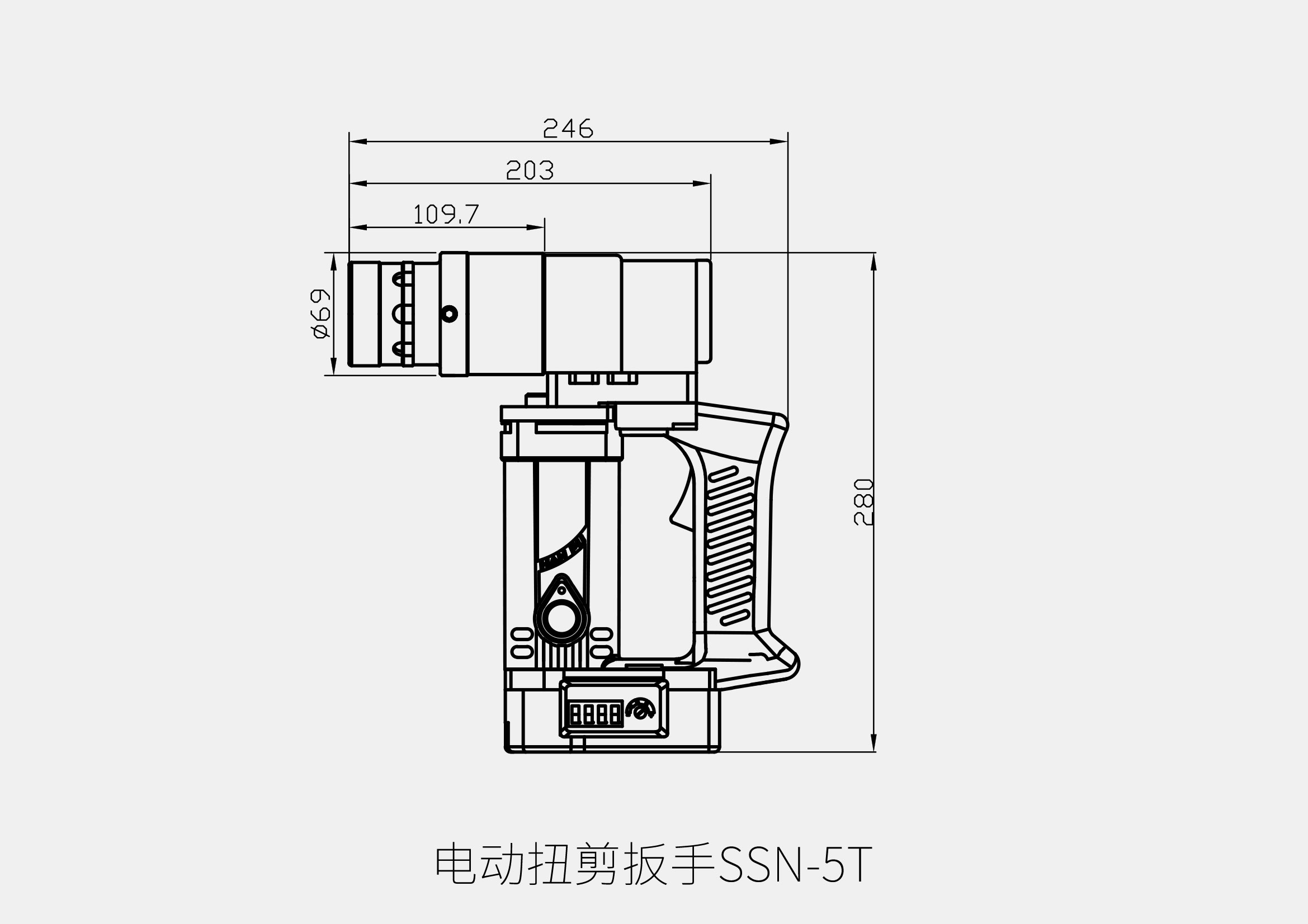漢普初緊電動扭剪扳手SSN-5T